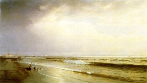 Seascape with Distant Lighthouse, Atlantic City, New Jersey